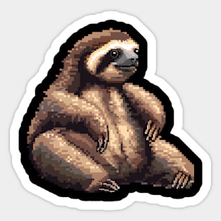 Sloth in Pixel Form Sticker